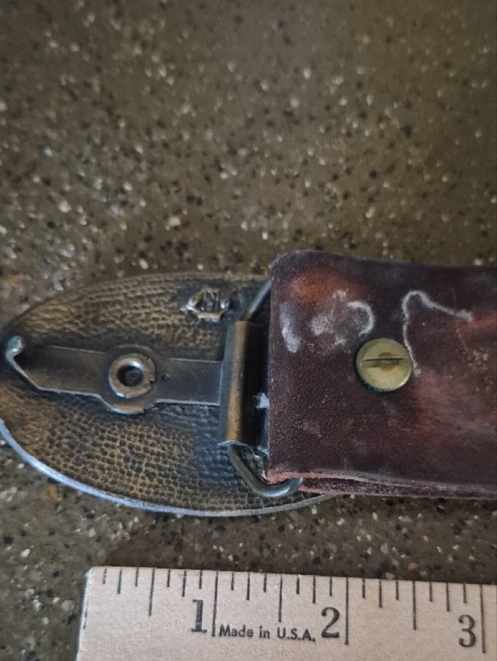 Coors 70s Brown Leather Belt with Oval Coors Buckle Handcrafted Folk